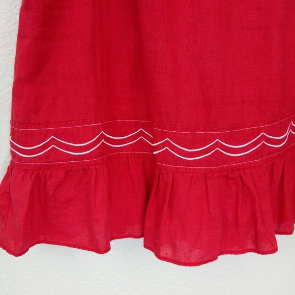 Anthro Fei 100% Linen Scallop Ruffle Hem Skirt M - Picture 2 of 7